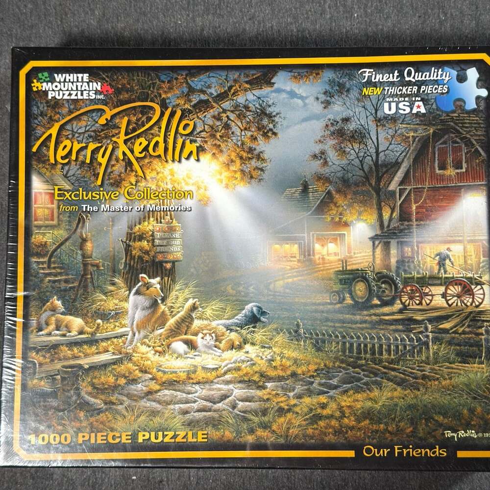 White Mountain Terry Redlin Our Friends 1000 Piece Jigsaw Puzzle
